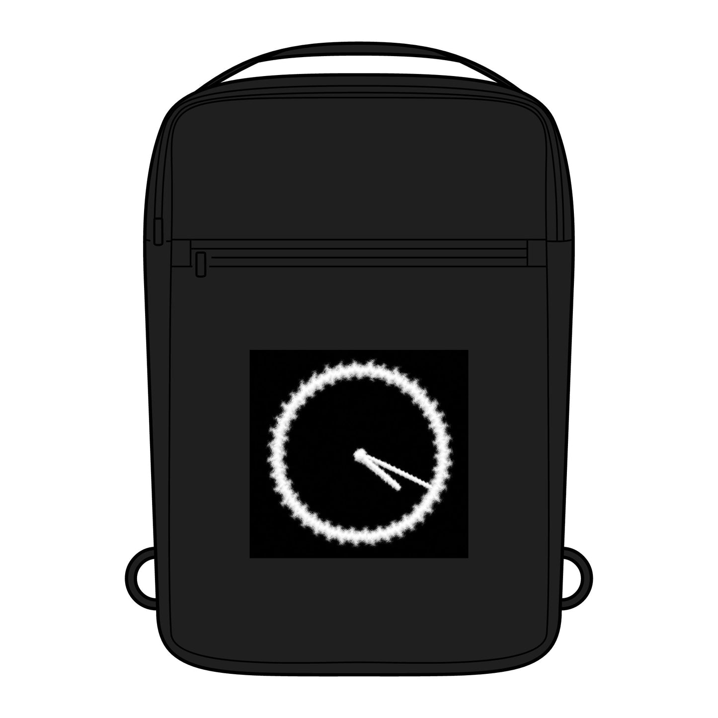 Sling Bag — Minimalist White Clock Graphic Matte Sling