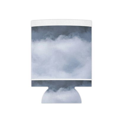 Soft Gray Fog Can Cooler | Subtle Cloudy Ombre Drink Sleeve