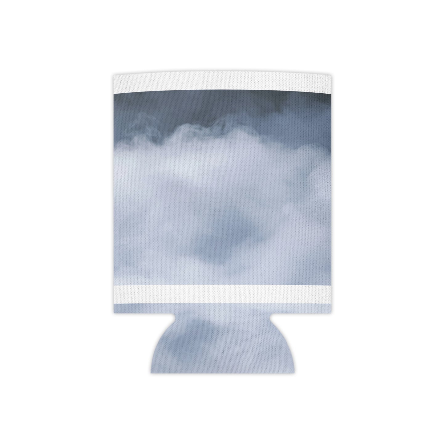 Soft Gray Fog Can Cooler | Subtle Cloudy Ombre Drink Sleeve