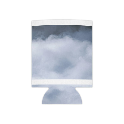 Soft Gray Fog Can Cooler | Subtle Cloudy Ombre Drink Sleeve