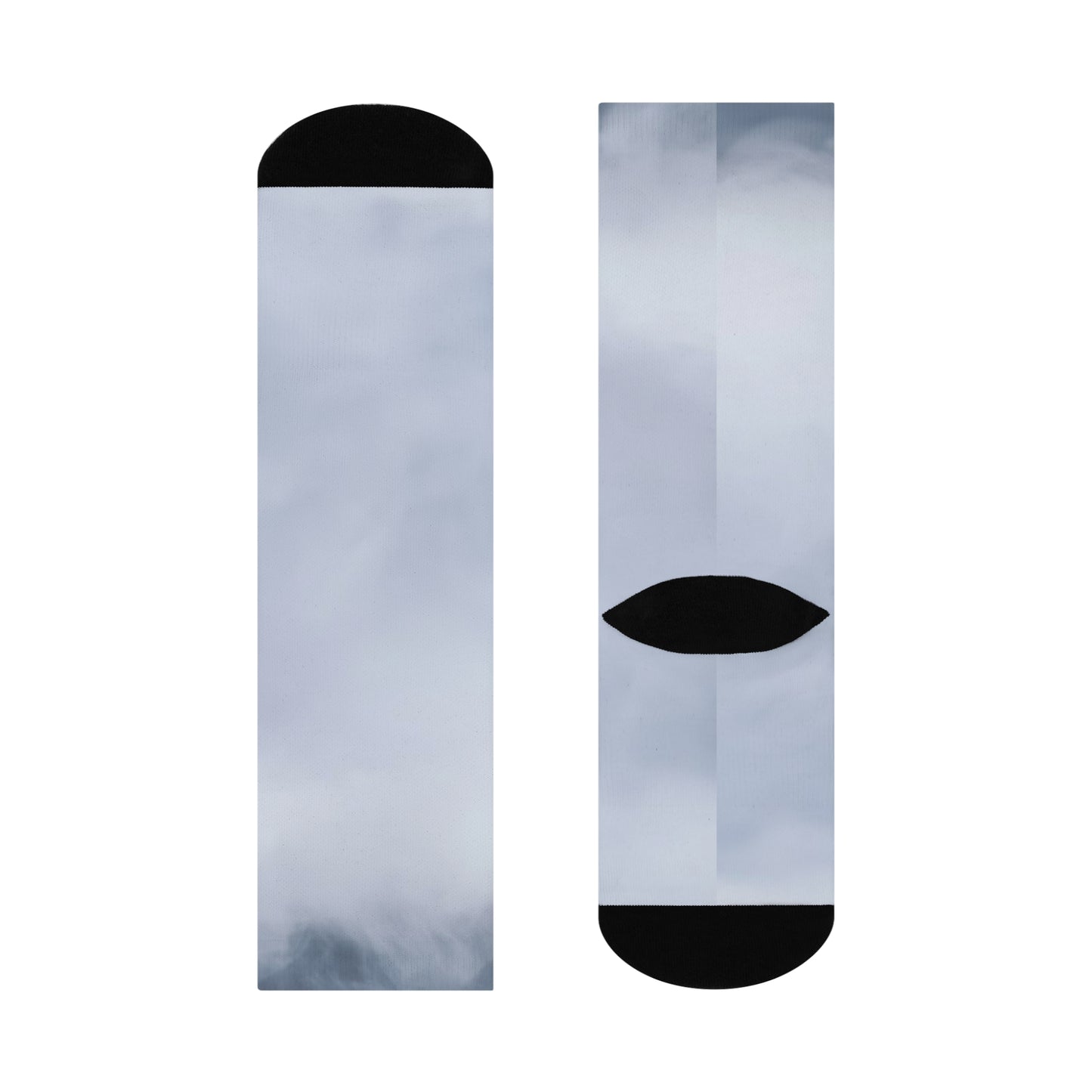 Steel Grey Ombre Cushioned Crew Socks | Gradient Athletic Socks