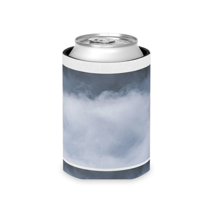 Soft Gray Fog Can Cooler | Subtle Cloudy Ombre Drink Sleeve